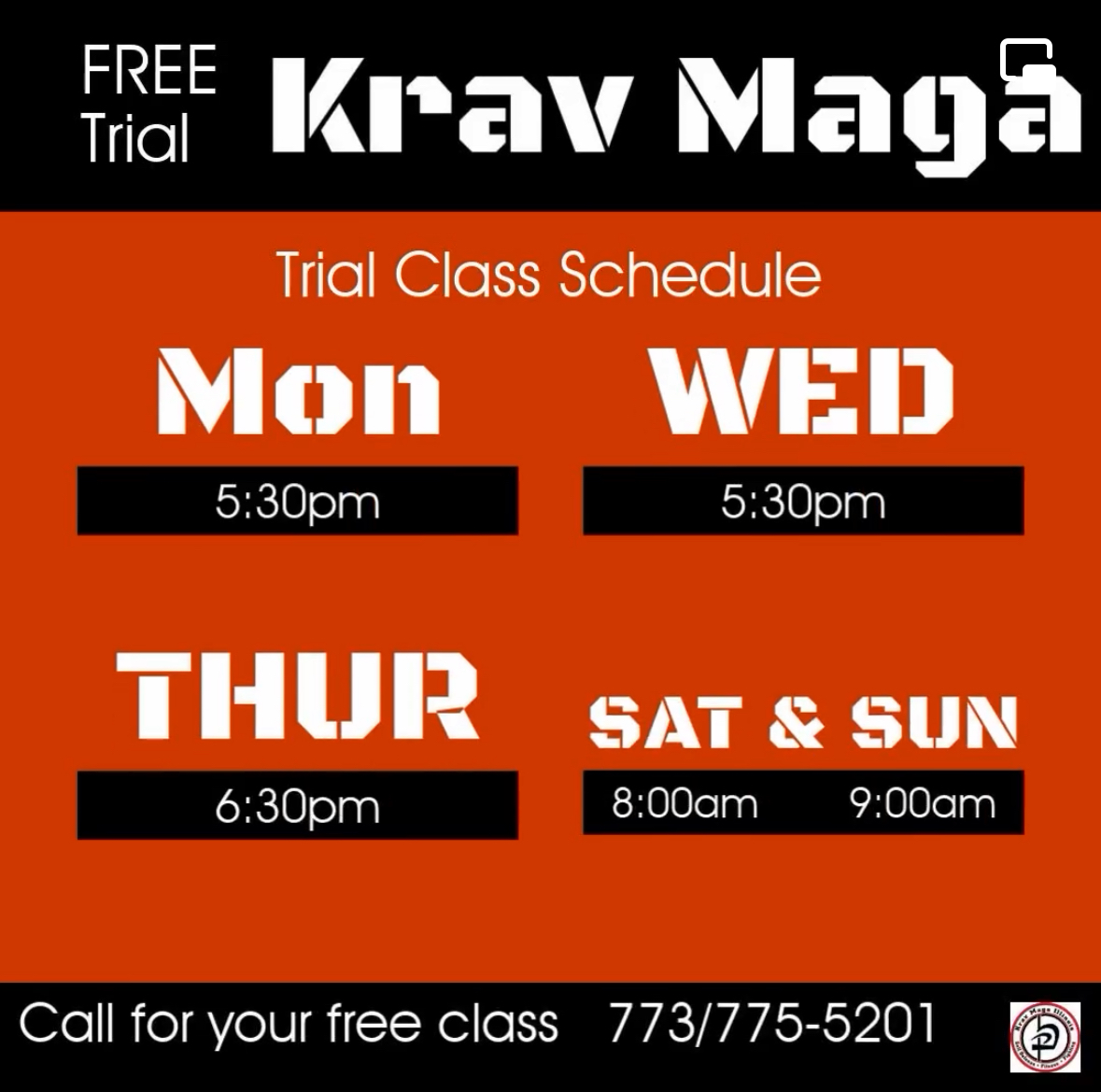 Krav Maga Illinois Free Trial Schedule